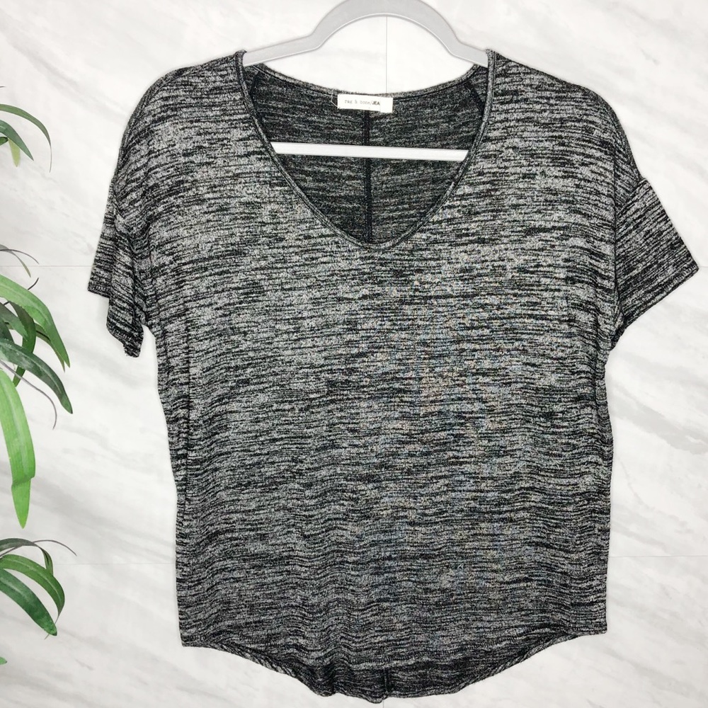Rag & Bone/Jeans Black Grey Top Small